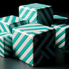 Caramel Noir Pattern Cubes