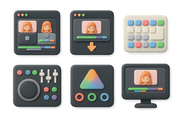 User interface elements for video editing and composition design