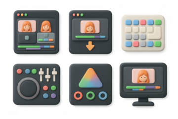 User interface elements for video editing and composition design
