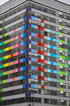 LONDON, UK - JULY 8, 2024: University of the Arts London UAL building in Elephant and Castle district of London UK.