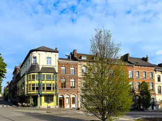 Naklejka premium Street view of Charleroi in Belgium