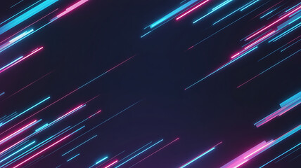 Abstract neon glowing lines background showcasing modern digital technology movement design
