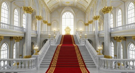 Grand Ballroom: A majestic ballroom radiates with opulence and splendor, its classical architecture creating a sense of grandeur and timeless elegance.