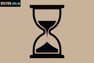 Hourglass icon with flowing sand representing time passing quickly