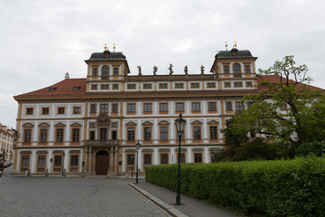 Obraz premium Prague, Czech Republic: A view of the city on a cloudy summer day