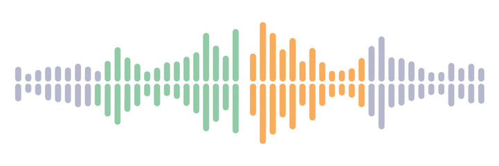 Colorful Gradient Sound Wave Stripe Lines Vector Illustration Background With Abstract Equalizer Pattern On Transparent Design