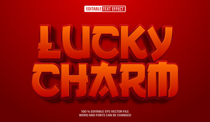 Editable 3d text style effect - Lucky Charm text effect Template
