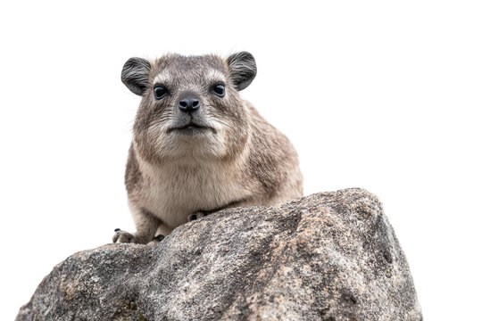 Mountain rock hyrax illustration isolated on transparent background