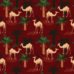 Camel pattern on a dark background
