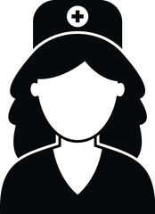 Nurse woman wearing uniform with cross symbol on cap representing healthcare