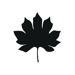 Black Maple Leaf Silhouette Clipart Vector for Creative Projects