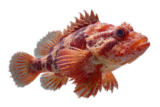 Young scorpionfish illustration isolated on transparent background