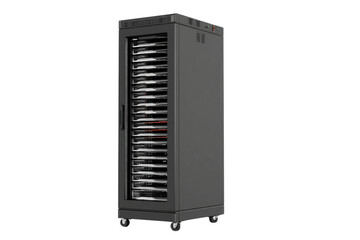 Rack with servers illustration isolated on transparent background