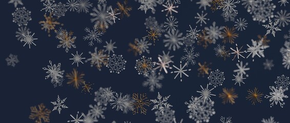 Elegant winter design with falling snowflakes. Perfect for seasonal greetings, holiday cards, and festive back