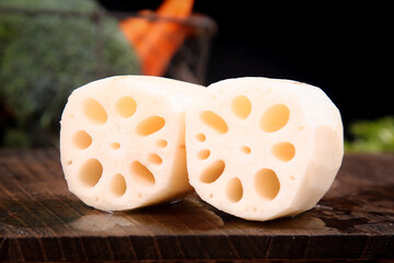 Fresh Lotus Root Slices Honghu Hubei - Natural Food Photography