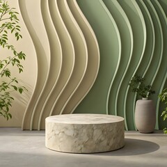 Luxury 3D Podium Mockup with Soft Studio Lighting