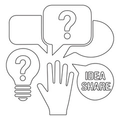 Idea Share & Question Icons