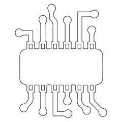 Microchip Outline Icon