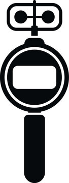 Handheld anemometer detecting wind velocity for meteorological analysis