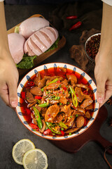Spicy Braised Pork Belly - Traditional Chinese Dish