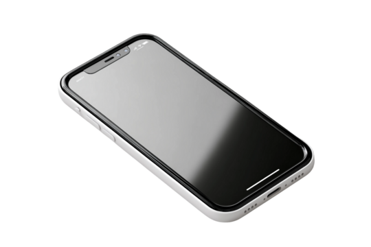 Front view smartphone mockup isolated on transparent background - Powered by Adobe