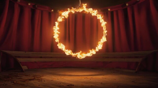 Ring of fire in a circus.