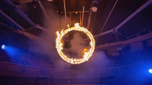 Ring of fire in a circus.