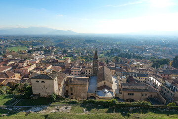 Panoramic view of Palestrina, an ancient town in the province of Rome, Italy.