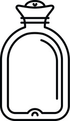 Rubber hot water bottle providing warmth and soothing pain relief