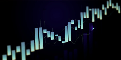 Abstract Financial Technology Background with Blue Forex Charts and Rising Trends Business Background Trading Background 