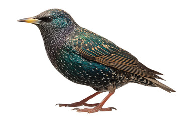 European starling isolated on transparent background