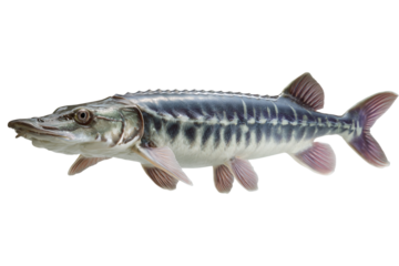 Giant sturgeon isolated on transparent background