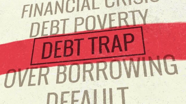 Debt Trap 3D Scrolling Title Animation