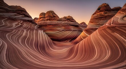 Sandstone formations of the wave vermilion cliffs national monument in coyote buttes north arizona