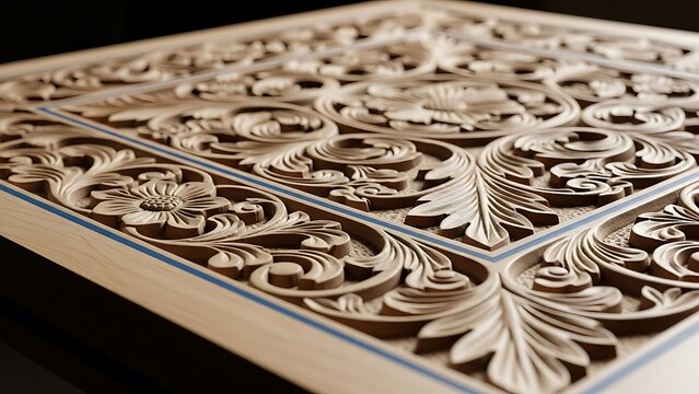 Intricate floral metalwork design with ornate patterns and detailed craftsmanship closeup - Powered by Adobe