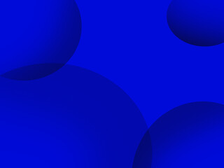 Deep Blue Abstract Overlapping Circles