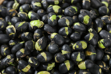 Black Beans with Green Husks - Fresh Legume Ingredient for Healthy Cooking