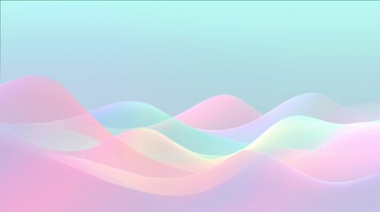 Obraz premium Abstract pastel wavy background: Gentle waves in soft pastel colors create a tranquil and dreamy atmosphere, evoking feelings of serenity and calm. 