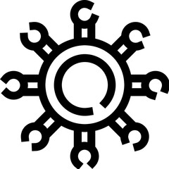 Settings icon representing configuration, tools, and maintenance