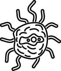 Microorganism drawing representing a virus or bacteria causing disease