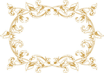 Elegant Vintage Ornamental Frame for Luxury Invitations and Classic Designs