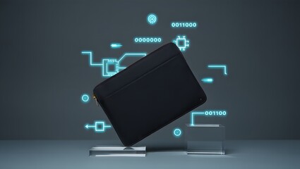 Vector illustration of a digital technology screen icon set including mobile phone, tablet, laptop, and desktop computer for web and business communication