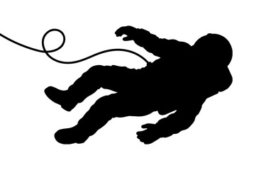 a silhouette of an astronaut