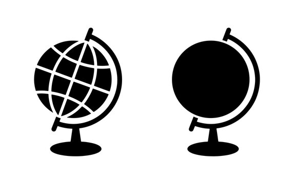 A silhouette of globe icon