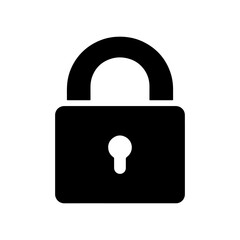 A silhouette of padlock icon