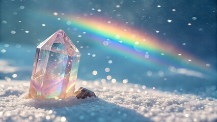 Png The crystal shimmers with a rainbow effect. Png Rainbow light and white dust. Png Background with bokeh light effect png. Gorgeous Christmas glowing dust background.