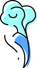 Human spirit soul leaving body vapor illustration