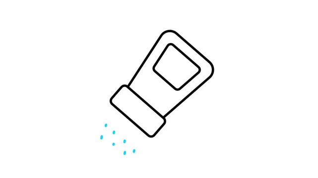 Salt shaker animated icon video