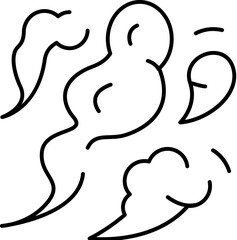 Abstract vapor stream flowing like aroma or steam