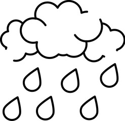 Rain cloud icon representing weather forecast prediction